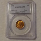 1942 Lincoln Wheat Small Cent PCGS MS66RD Uncirculated Coin