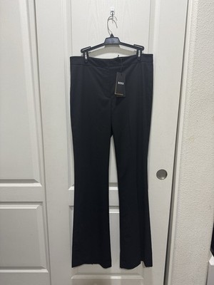 BOSS Hugo Boss Women s Black Bootcut Dress Pants Size 8 Stretch Career Work NWT