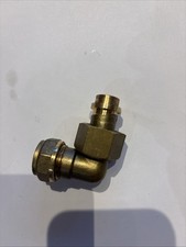 Prestex 15mm x 1/2 Bent Tap Connector Fitting Water Fitting X 2