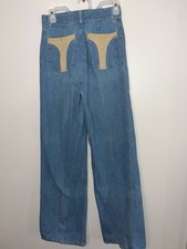 Vintage 1970 s Women s Size 12 Levi s Wide Leg Jeans Pocket Detail