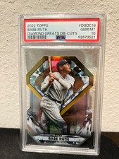 2022 Topps Diamond Greats Die-Cut Babe Ruth PSA 10 Gem Mint