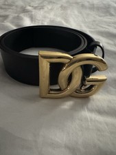 Dolce & Gabbana Gold Hardware Belt Men’s’s Size 85 Black with Box