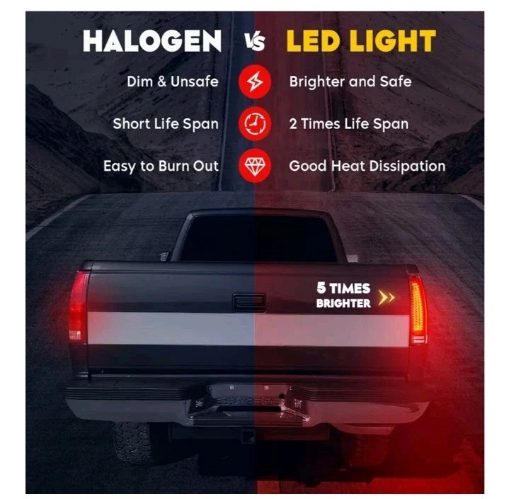 Tail Lights Assembly [LED Kit] Compatible with Chevy Suburban 1500 2500, for... - Image 4 of 4