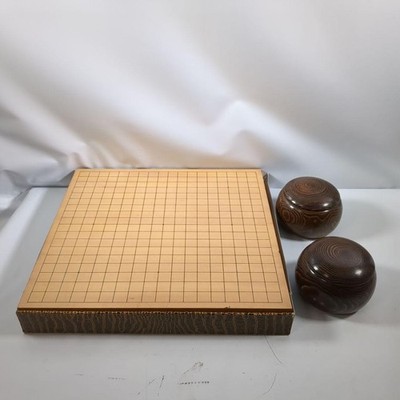 Japanese Go Board Goban Tenchimasa Grain w/ Go Stones Set Igo Game Board Wooden