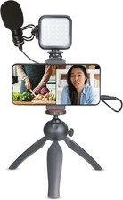 Telefon Vlogging Kit You Tube TikTok Instagram Stativ Mikrofon Licht Halterung