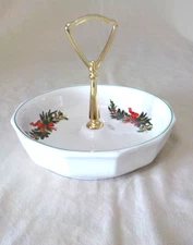 “Christmas Heritage” Pfaltzgraff Candy/Nut Dish w/ Handle (4 Available)