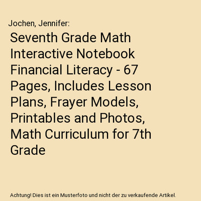 Seventh Grade Math Interactive Notebook Financial Literacy - 67 Pages, Includes 