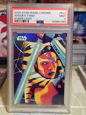 PSA 9 Mint Ahsoka Tano Kyber Light #KL-2 Star Wars Topps Chrome Graded Card 2025
