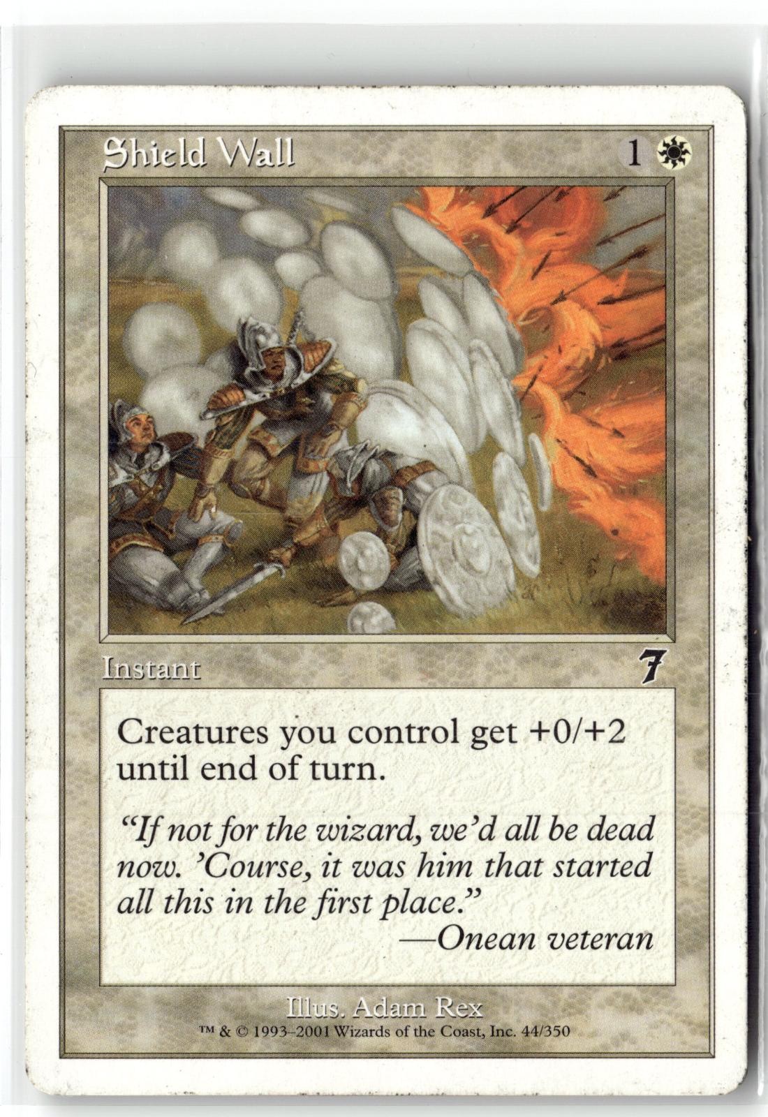 2001 MAGIC: THE GATHERING 7TH EDITION SHIELD WALL 44 C + FREE GIFT