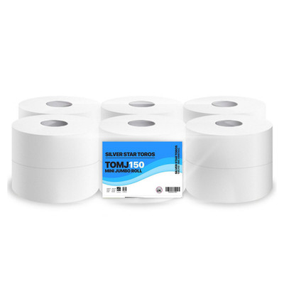 12 Mini Jumbo Toilettenpapierrollen 150m 2 lagig Bulk T2 Spender Klo Rolle Toilettenpapier