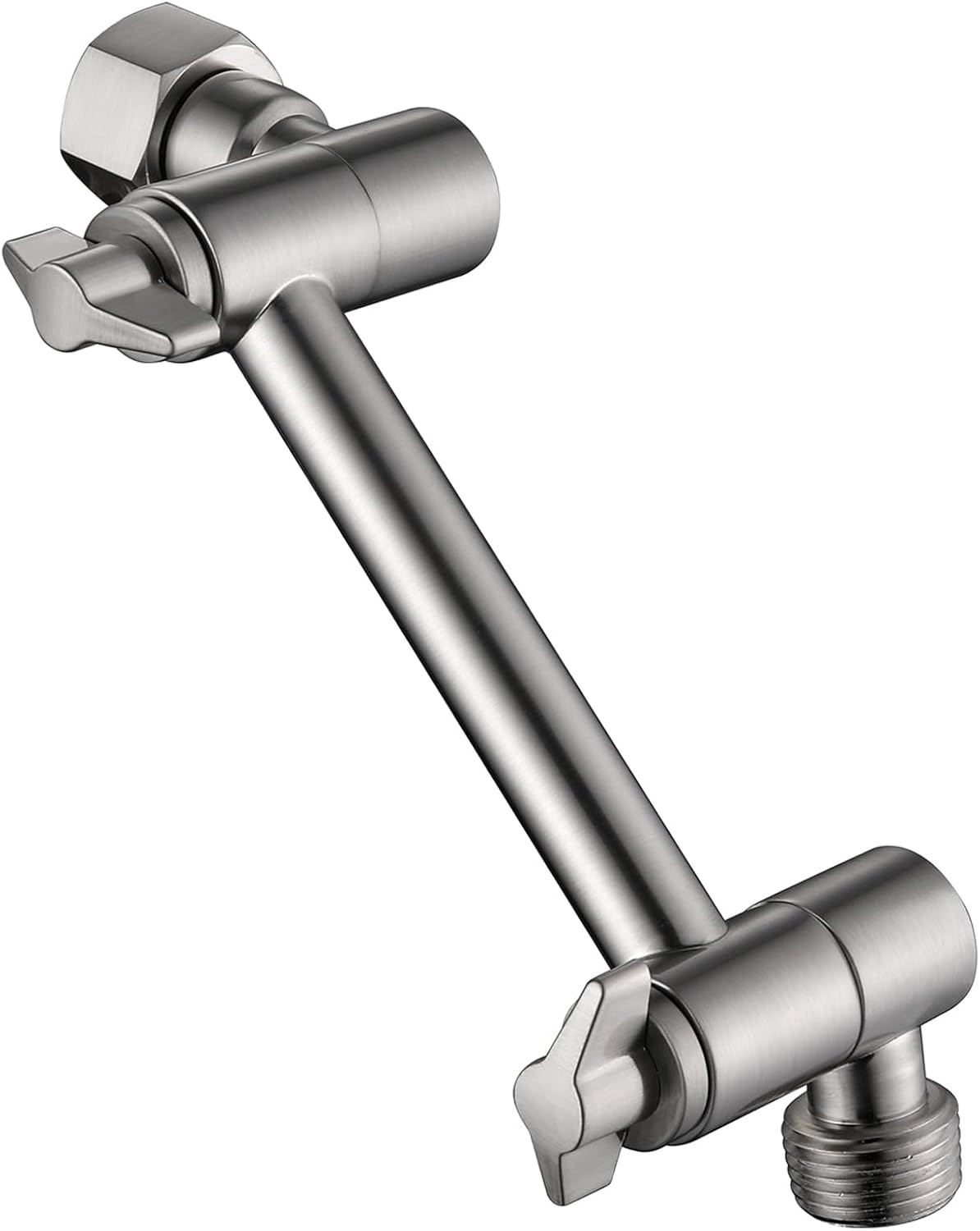 Adjustable Shower Arm Extension, Brushed Nickel 4 Inch Shower Head Extension ...