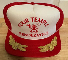 Vintage Snapback Trucker Hat  FOUR TEMPLE REN...
