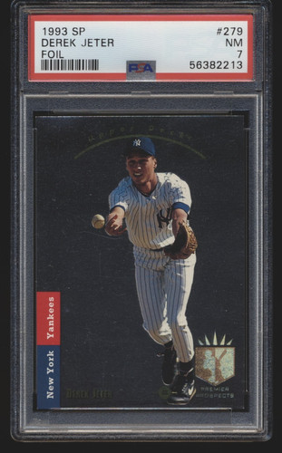1993 Upper Deck SP Silver Foil #279 Derek Jeter Rookie Card PSA 7 NM