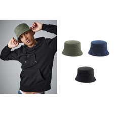 Beechfield Reversible Bucket Hat - Fashionable Cargo Fishing Short Brim Cap