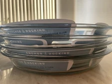 Lot Of 3 Anchor Hocking Pie Plates New In Good Conditions.