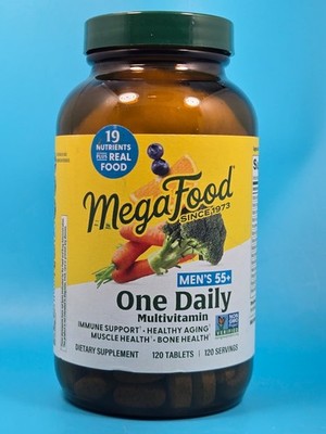 Mega Food Men's 55+ Immune Support One Daily Multivitamin 120 Tablets 12/2028+