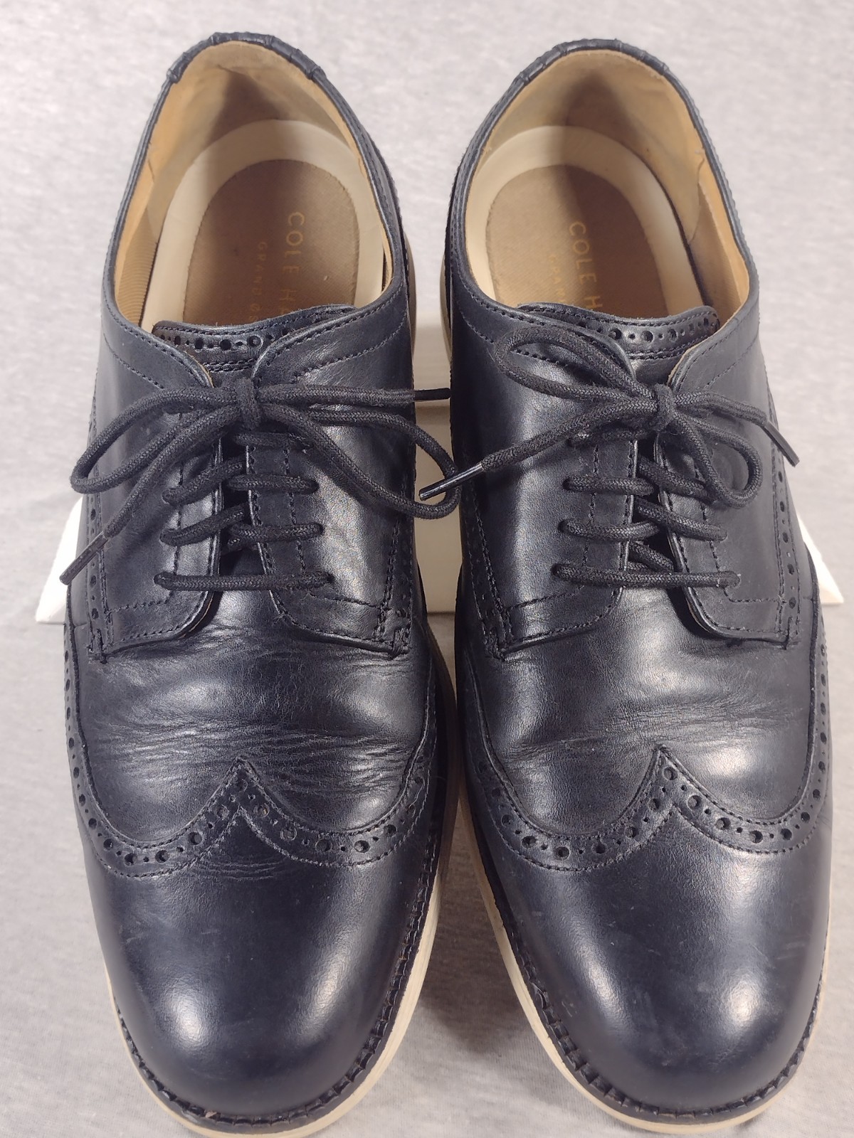 SAOLA Scarpe eleganti casual Cole Haan Grand.os Derby a coda di rondine brogue uomo 10 5 M nere