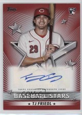 2022 Topps Series 1 Baseball Stars Auto Red /25 TJ Friedl #BSA-TF Auto 1nc5