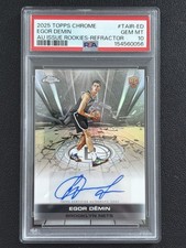 2025-26 Topps Chrome Egor Demin Auto Rookies RC Refractor #TAIR-ED Nets PSA 10