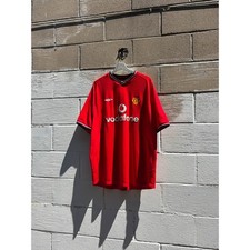 Vintage 2004 Manchester United Home Umbro Soccer Jersey Size XL