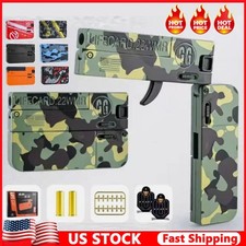 NEW 2026 Upgraded Lifecard Alloy Folding Gun Toy Soft Bullet Blaster Shooting ET