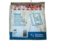 System Sensor HR Fire Alarm Horn Wall Red (NEW IN BOX)