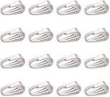 CHGCRAFT 100pcs 8x3mm 304 Stainless Steel Snap Bail Hook Pinch Clip Pendant C...