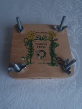 Vintage Miniature Wooden Flower Press Square.