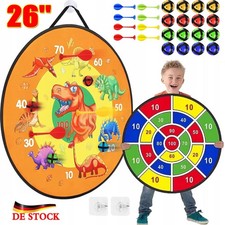 Kinder Klett Dartscheibe 66 cm/26 Zoll für Faltbares 16 Bällen 8 Pfeilen 2 Haken