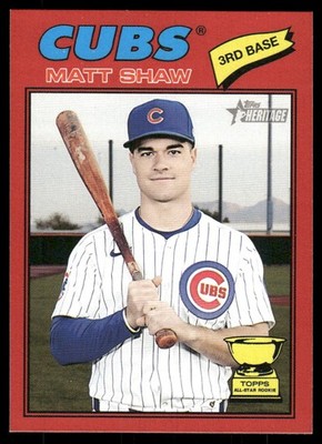 2026 Topps Heritage Matt Shaw Red #299 Chicago Cubs
