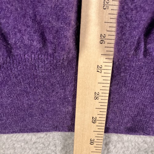 Peter Millar 100 % reines Kaschmir 1/4 Reißverschluss Pullover Herren Large lila ruhig Luxus - Bild 6 von 11