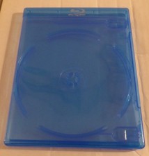 BLUE DOUBLE OR QUADRUPLE DISC BLU-RAY CASE 12.5MM WITH LOGO NEW!