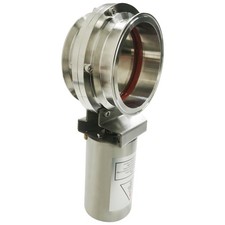 Pneumatic butterfly valve Stainless Steel Sanitary Actuator Single Acting 6.2 in
