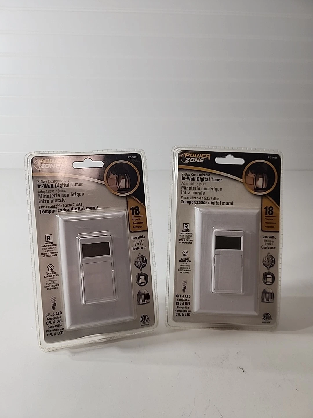 Pair 7 Day Adjusting Indoor Digital Timer W/ Vacation And Daylight Saving Mode