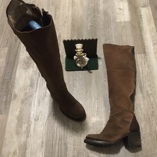 FREEBIRD FB-FUEGO TALL KNEE HIGH BROWN SUEDE LEATHER BOOTS WOMEN’S SZ US 6