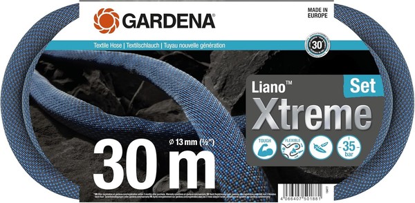 Gardena Liano Xtreme 1/2 Zoll, 30M Set: Extrem Robuster Gartenschlauch Aus-image