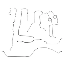 Brake Line Kit Complete Tube Standard Cab Long Bed 4wd 1976-79 F250 OE Steel 8pc