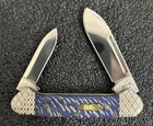Case XX Baby Butterbean 63733 Blue Sycamore Wood Knife Custom Engraved Diamond — photo 2