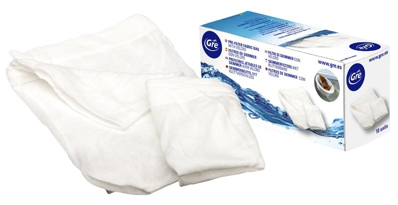 GRE 10 PRE-FILTRI PER SKIMMER CON VELCRO PISCINA MANUTENZIONE PULIZIA ACCESSORI