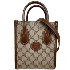 Gucci Brown GG Supreme Monogram Canvas Mini Tote Bag