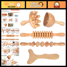 5-in-1 Wood Therapy Massage Tools Kit for Lymphatic Drainage  Body Sculpting
