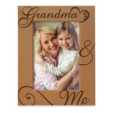 Grandma and Me Engraved Natural Wood Picture Frame, I Love You Grandma, Grand...