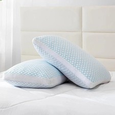 Shredded Memory Foam Cooling Soft Pillows King Size Set of 2, Adjustable Hypoall