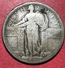 1917 Type I US Standing Liberty SILVER Quarter! "Philadelphia" Mint! VG Old Coin