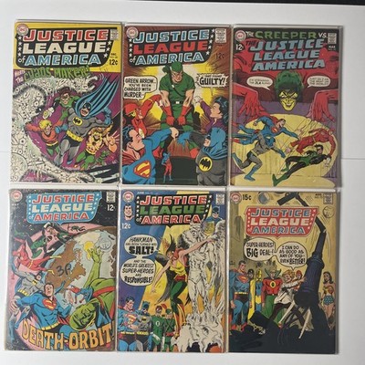 Justice League Of America 1968 #68, 69, 70, 71, 72,73 G/VG w/COA from Provenance