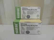 LOT OF 2 Haakaa Gen 2 100 Food Grade Silicone Breast Pump  Cap Set Bpa 150ml