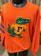 Vintage Florida Gators Sweatshirt Pullover XL Orange 1980s  90s Nutmeg Mills
