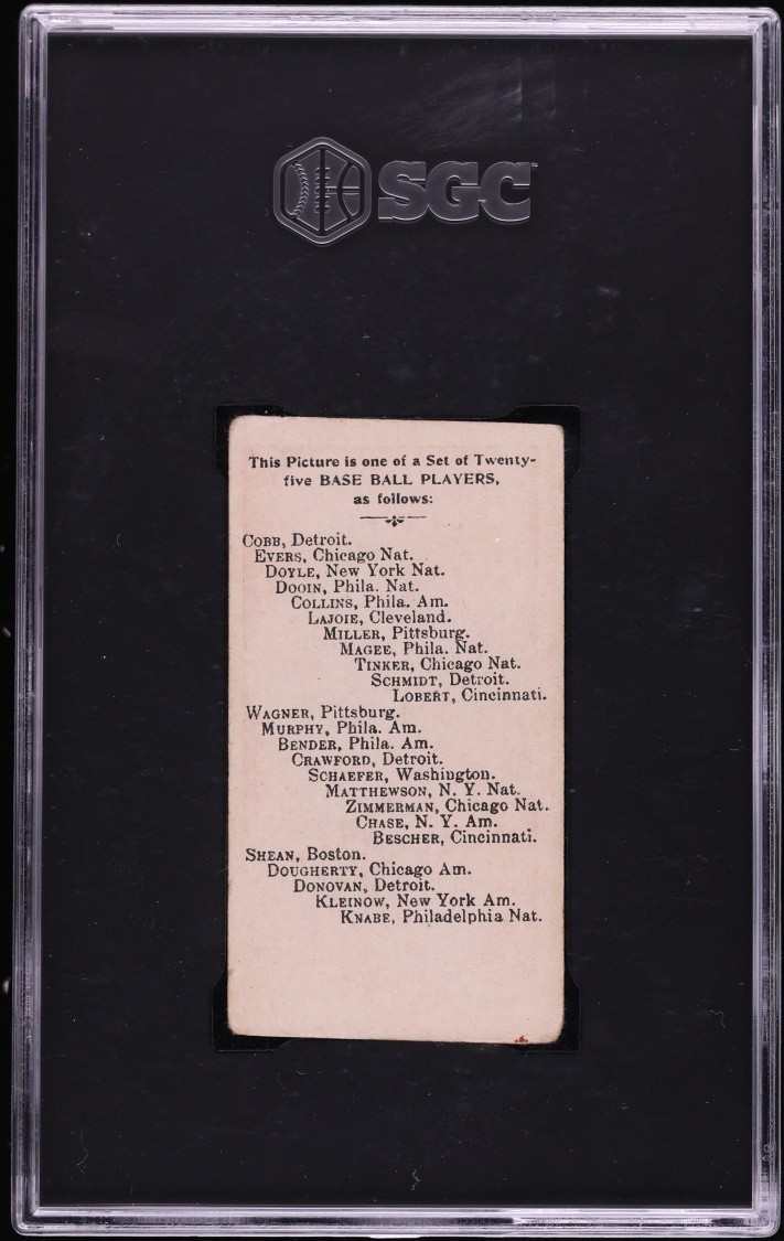 1909 E102 Honus Wagner Batting SGC 3 - great color! view 2