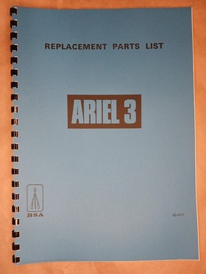 BSA ARIEL 3 - Ersatzteilliste Buch Handbuch - BP73 (B.S.A)