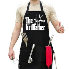 Aprons for Men - The Grillfather - BBQ Apron for grilling - Extra Large 1